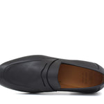 Mocassino a sacchetto  in vitello a pieno fiore color nero con fondo in cuoio antiscivolo 1419DNE 954 ROSSI 