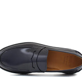 Mocassino in vitello spazzolato blu con fondo gomma leggera 6259GCBLU 1145 ROSSI 