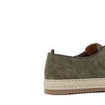 Slip on in camoscio color  verde con fondo in gomma intrecciato 1093TAVER 163 ROSSI 
