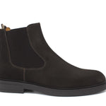 Stivaletto beatles in camoscio rasato testa di moro e fondo in gomma 154PRCRIM 435 ROSSI 