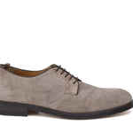 Derby in camoscio lavato color sabbia e fondo in cuoio lavato antiscivolo 6403VTSE 116 ROSSI 