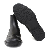 Stivaletto con elastico stile inglese in vitello spazzolato semilucido nero e fondo in gomma 8111PCNER 264 ROSSI 