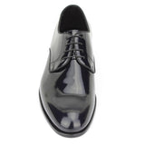 Derby in vernice blu con fondo in cuoio 7608VBLU 192  UN ROSSI 