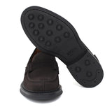 College donna in camoscio color testa di moro e fondo in gomma cucito D201GCRIMOG 33 ROSSI 