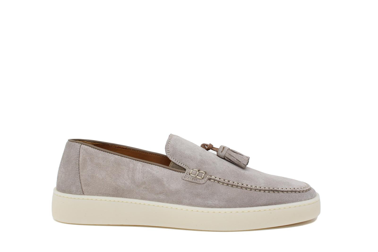 Slip-on con nappine in camoscio taupe e fondo in gomma cucito 622CAFLOTA 163 ROSSI 