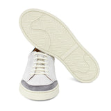 Sneaker in vitello anticato off white con inserti in camoscio e fondo in gomma 1051CODIXWFB 369 ROSSI 