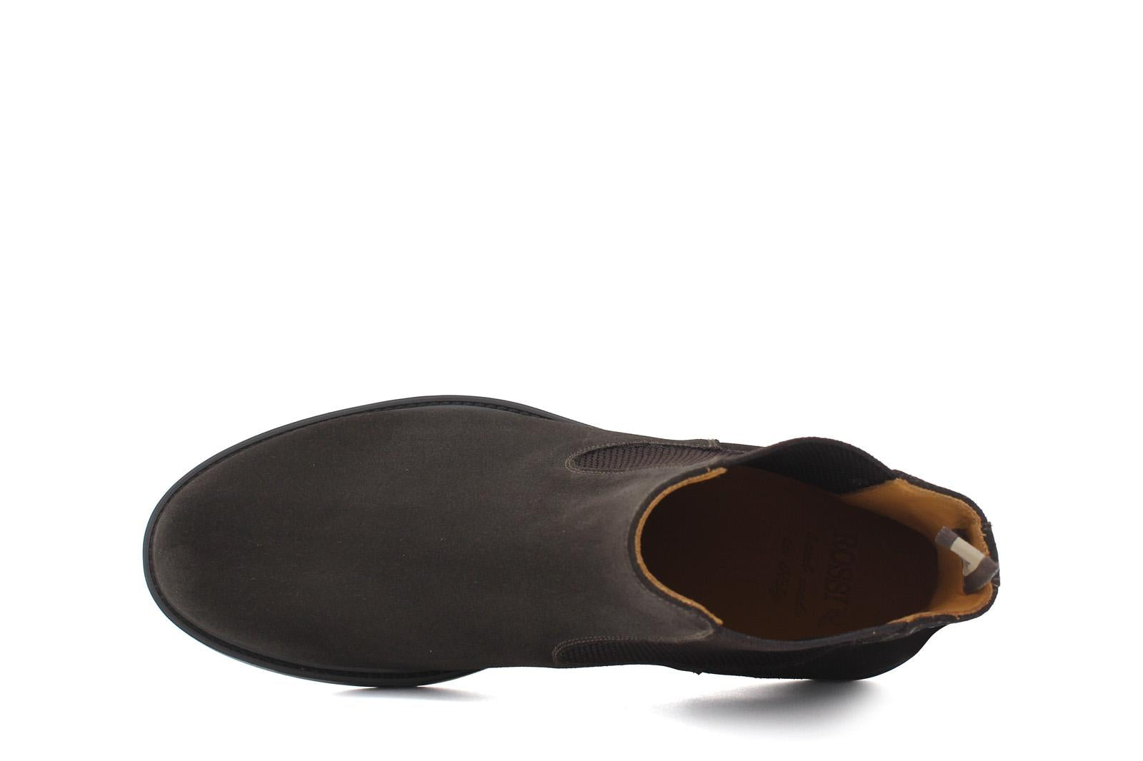 Stivaletto beatles in camoscio rasato testa di moro e fondo in gomma 154PRCRIM 435 ROSSI 