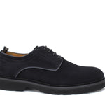 Derby in suede blu con fondo in gomma leggera 1279CHSSBLU 192 ROSSI 