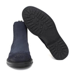 Beatles stile inglese in camoscio anticato color navy con fondo in gomma 166PCN 385 ROSSI 