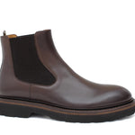 Stivaletto beatles in vitello  marrone sfumato e fondo in gomma leggera 9154CTPSMM 401 ROSSI 