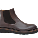 Stivaletto beatles in vitello  marrone sfumato e fondo in gomma leggera 9154CTPSMM 401 ROSSI 