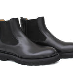 Stivaletto beatles in vitello a fiore nero e fondo in gomma leggera 9154CTPSN 1032 ROSSI 