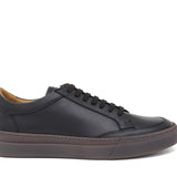 Sneakers in vitello morbido nero con fondo in gomma 643LPNE 1061 ROSSI 