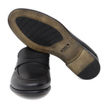 Mocassino in vitello naturale nero con fondo in gomma cucito 1457CDIXNE 274 ROSSI 