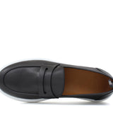 Slip on in vitello naturale blu  sfumato con fondo in gomma leggera 9688DNE 1134 ROSSI 