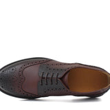 Derby stile inglese in vitello anticato marrone con fondo in gomma 164GR246BM 1067 ROSSI 