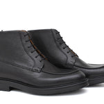 Stivaletto stringato in vitello chicchino nero con fondo gomma 9290PCVNE 621 ROSSI 