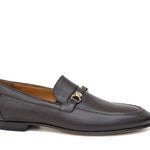 Mocassino in vitello dollaro testa di moro con fondo in cuoio antiscivolo 679WILTM 1137 ROSSI 