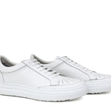 Sneaker in vitello bottalato color bianco e fondo in gomma leggera 643VBOFFW 958 ROSSI 