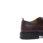 Derby donna stile inglese in vitello spazzolato prugna e fondo in gomma cucito D216GCPBO 20 ROSSI 