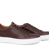 Sneaker  in vitello naturale marrone con fondo in gomma leggera 238LDC 403  UN ROSSI 