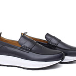 Mocassino sportivo in vitello spazzolato blu con fondo vibram leggero 277CB 20 ROSSI 