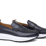 Mocassino sportivo in vitello spazzolato blu con fondo vibram leggero 277CB 20 ROSSI 
