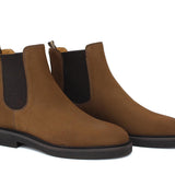 Beatles donna in camoscio rasato color bruciato con fondo in gomma leggera D220PCRIBRU 26 ROSSI 