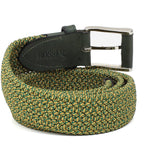 Cintura intrecciata elasticizzata nel colore verde con fibbia h 35 in nikel F0438NKEVE 95 ROSSI 