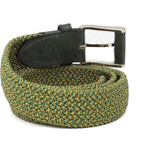 Cintura intrecciata elasticizzata nel colore verde con fibbia h 35 in nikel F0438NKEVE 95 ROSSI 