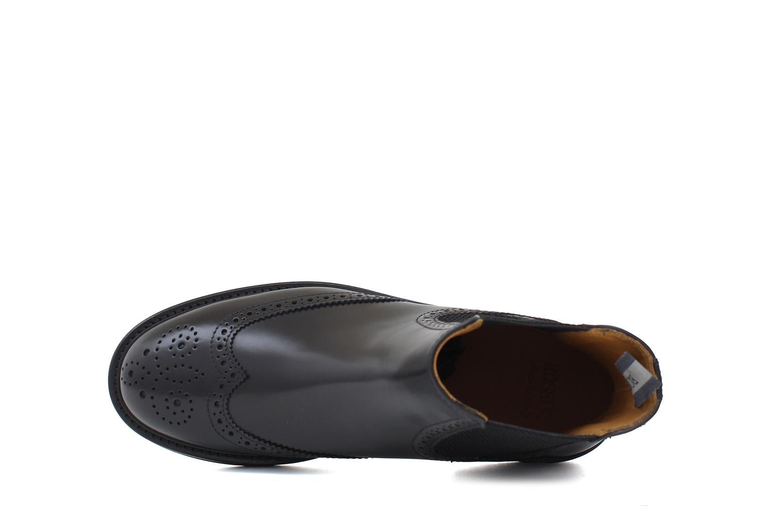 Beatles donna stile inglese in vitello spazzolato nero e fondo in gomma leggera D217PCNE 18 ROSSI 