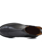 Beatles donna stile inglese in vitello spazzolato nero e fondo in gomma leggera D217PCNE 18 ROSSI 