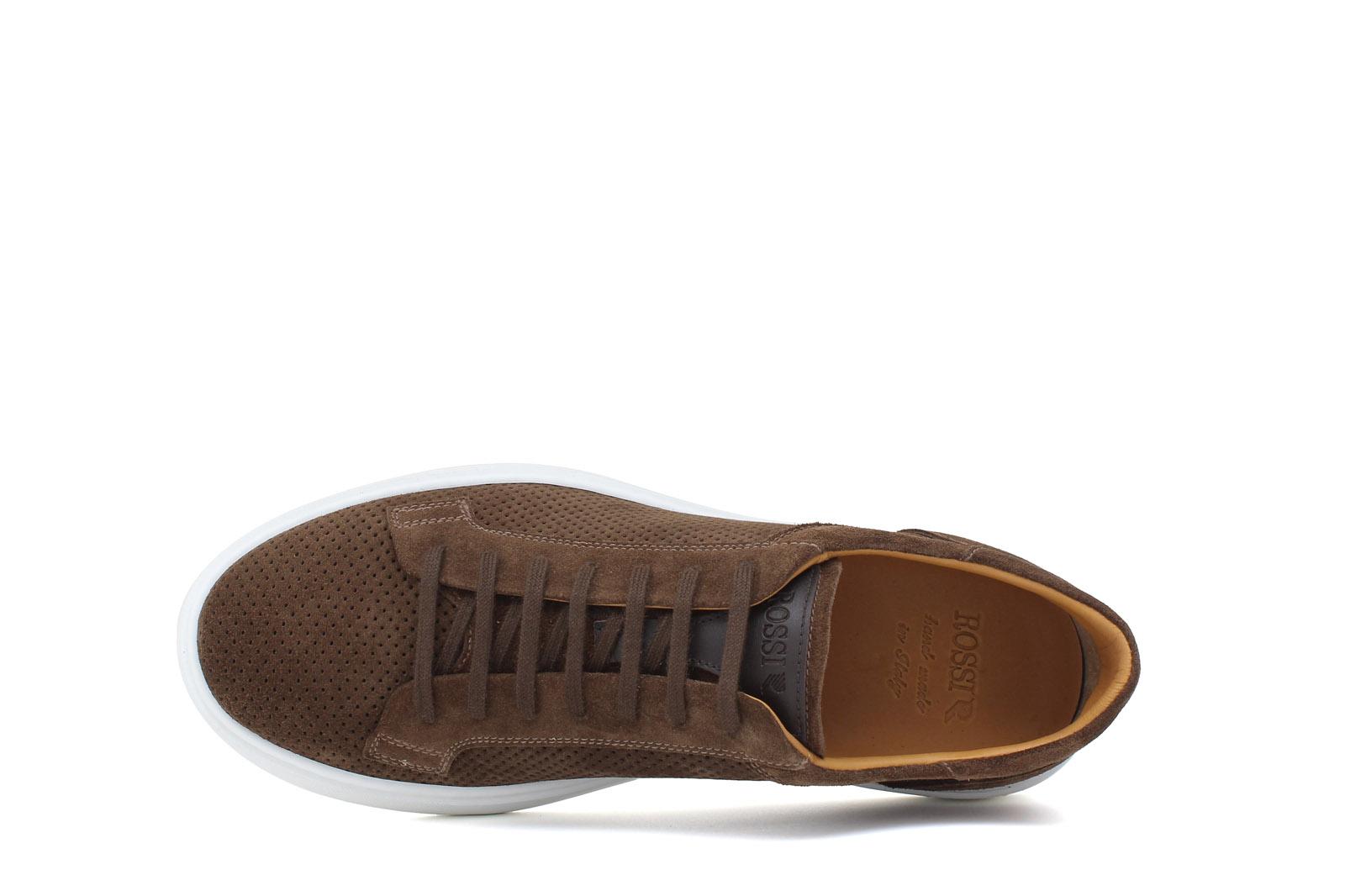 Sneaker in camoscio traforato color marrone e fondo in gomma leggera 326FMUST 59 ROSSI 