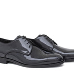 Derby in vernice blu scuro con fondo in cuoio 222VB 165 ROSSI 