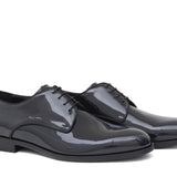 Derby in vernice blu scuro con fondo in cuoio 222VB 165 ROSSI 