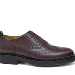 Derby donna stile inglese in vitello spazzolato prugna e fondo in gomma cucito D216GCPBO 20 ROSSI 