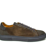 Sneakers in camoscio anticato marrone con fondo in gomma 109HSQUI 1038 ROSSI 