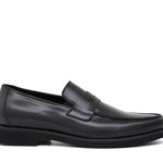 Mocassino con mascherina in vitello spazzolato nero  e fondo in gomma 6834TINE 514 ROSSI 