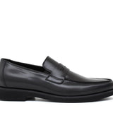 Mocassino con mascherina in vitello spazzolato nero  e fondo in gomma 6834TINE 514 ROSSI 