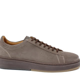 Sneaker stringata in suede fango con fondo in gomma tricolore 1043LHSBI 105 ROSSI 