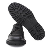 Stringata modello ingegnere in nabuk anticato nero  e fondo in gomma leggero 890RNE 399 ROSSI 