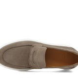 Mocassino in camoscio colore sabbia con fondo in gomma leggera<BR/> 1470FCOC 293 ROSSI 