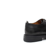 Derby stile inglese in vitello spazzolato nero con fondo in gomma 8103GCALNE 35 ROSSI 