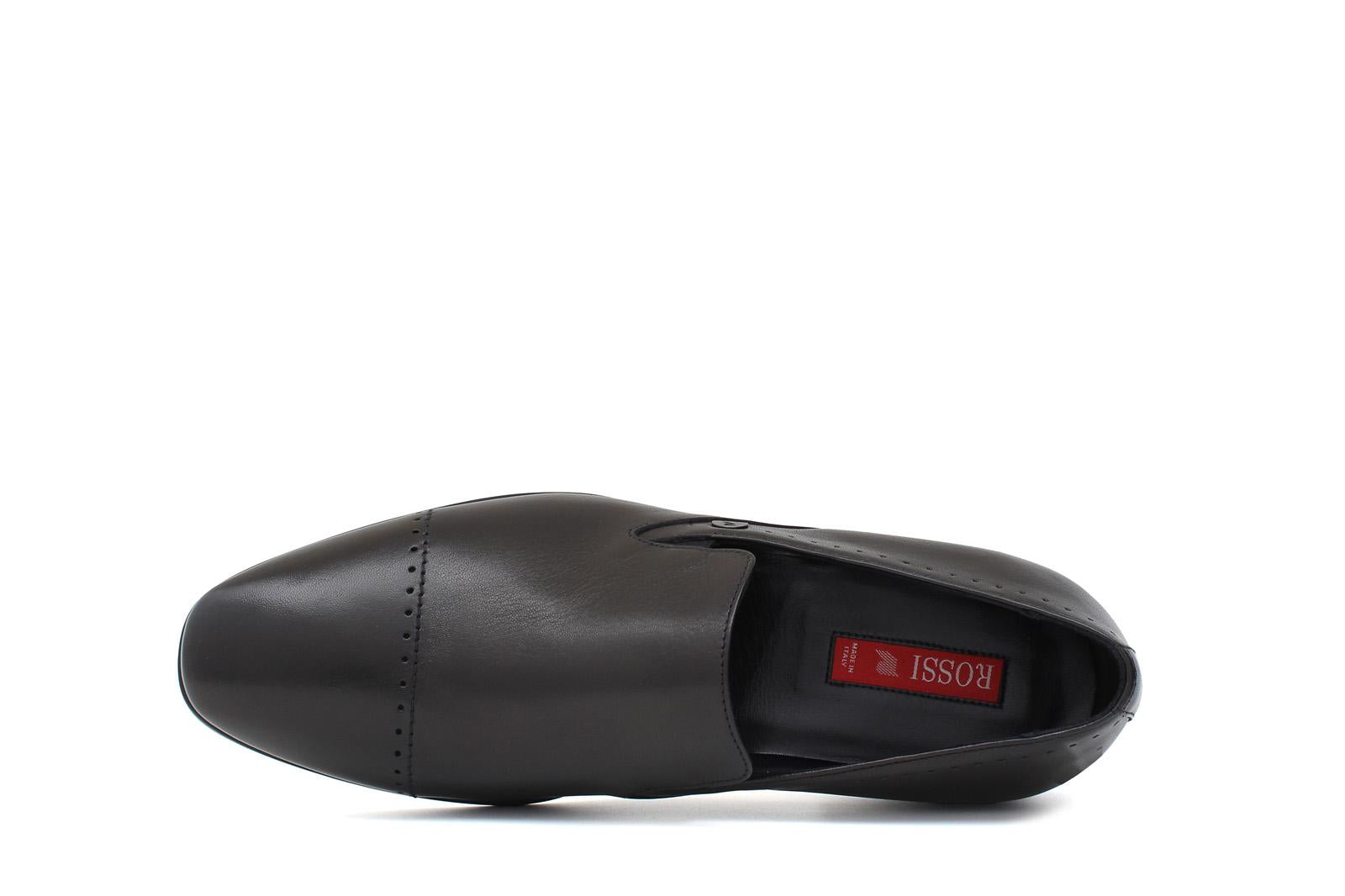 Mocassino in pelle nappa nera con fondo in gomma 1012NAPNE 135 ROSSI 
