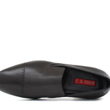 Mocassino in pelle nappa nera con fondo in gomma 1012NAPNE 135 ROSSI 