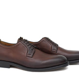Derby in vitello naturale color marrone sfumato e fondo in gomma cucito blake 6403GDIXC 18 ROSSI 