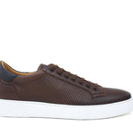Sneaker in vitello naturale  traforato nel colore marrone sfumato e fondo in gomma leggera 326DIXCAS 1104 ROSSI 