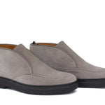 Polacchino con elastico centrale in camoscio ingrassato color roccia e fondo in  gomma leggera 1602PCHSCLO 1042 ROSSI 