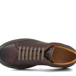 Sneakers in vitello naturale anticato marrone e fondo in gomma leggera 1254VCAS 1115 ROSSI 