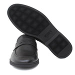 Mocassino in vitello morbido color nero con fondo in gomma cucita blake 1074LOSNE 94 ROSSI 